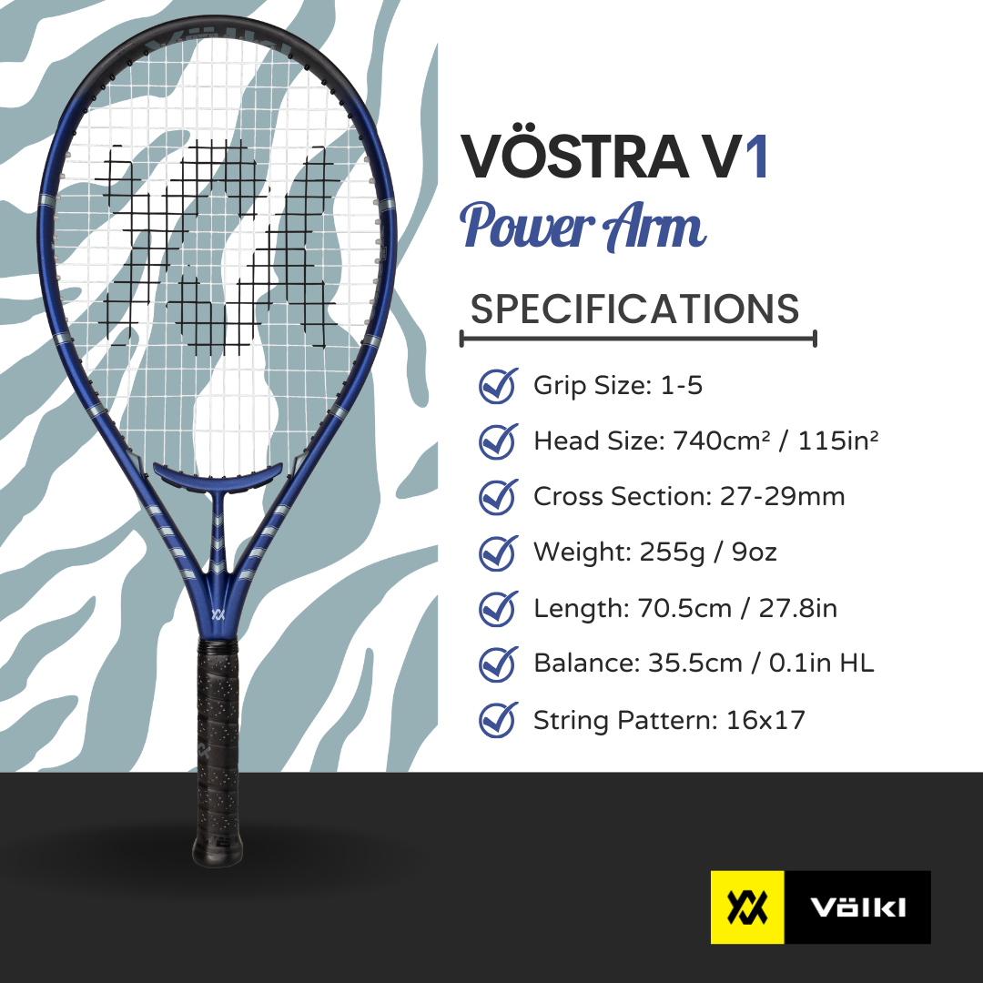 Arm Friendly Tennis Racket Volkl VOSTRA V1 OS Unstrung Tennis Racquet ...